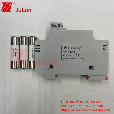 전문 공장 BYPV-18 1pole 16a 1000v DC Din 철도 퓨즈 홀더 1500v DC 태양 퓨즈와 함께