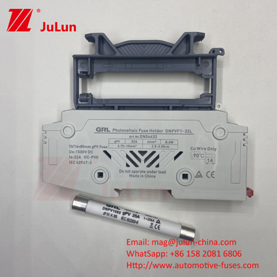 퓨즈 1500vdc 20a DNPVF1-32L 태양계 Pv 퓨즈 1500vdc 고속 펌프 세라믹 DIN 레일 퓨즈 10x85MM 1500V 열 퓨즈
