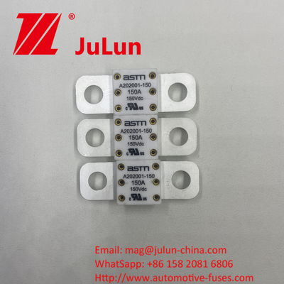 ASTM 전기 전류 100A 150VDC A202001 내구성 있는 성능을 위한 세라믹 자동차 퓨즈
