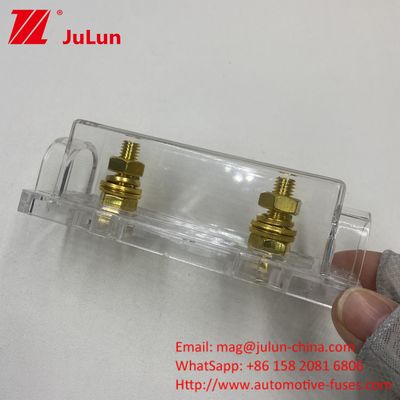 투명한 ANL 퓨즈 홀더 먼지 방지 설계 20A 30A 80A 100A 200A 300A 400A 500A 등급 전류