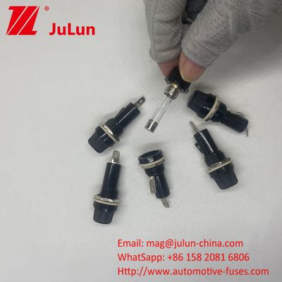 5*20mm 6X30mm 유리 자동차 피지 홀더 12mm 15A 125V 10A 250V