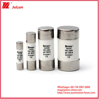 세라믹 자동차 퓨즈 20A 1000VDC PV 퓨즈 10*38mm 14*51mm 20*65mm 용량 교체 가능 1000VDC 10A 15A 25A 30A 및 IEC 안전 표준