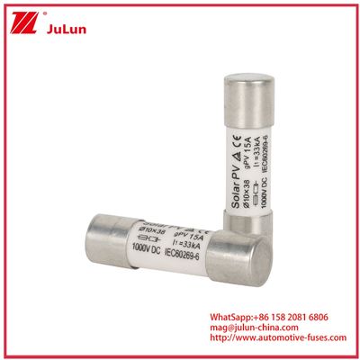 15A 1000VDC GPV 퓨즈 10*38 태양광 발전 시스템 IEC60269-6