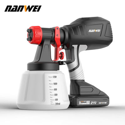 인기 높은 스프레이 공기 스프레이 700ml 압력 페인트 총 무선 휴대용 전기 1.5mm 1.0mm 다이 등급 배터리 전원 리노베이션 재건 하우스 정원
