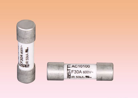 CCC 600VAC / DC 10x38mm 고전압 세라믹 퓨즈